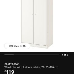 Brand New White Wardrobe - Assembled