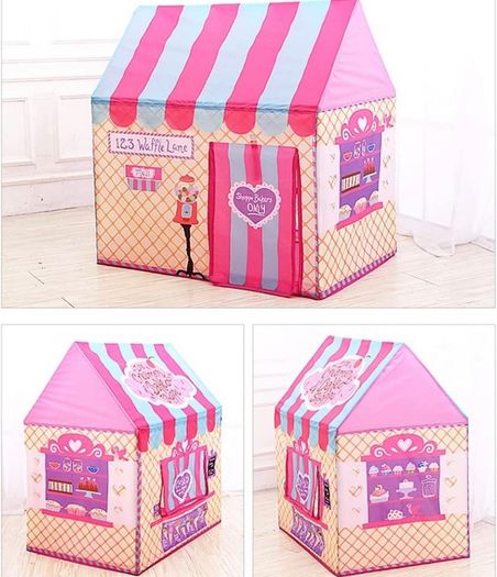 Kids Play Tent Girls Pink Princess Castle Portable Playhouse Outdoor Play Children's Party Tents (FREE POSTAGE)