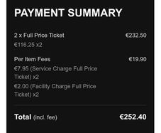 2 Tickets Les Miserables