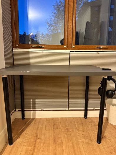Grey desk 120x60 cm