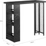 Bar Table  faux marble Bistro Table with 3 Shelves High Kitchen Table with Storage Surfaces Table for Kitchen, Dining Room and Living Room Marble Effect Image 2