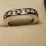 Rhodium Plated Sterling Silver Moissanite Band Ring Image 2
