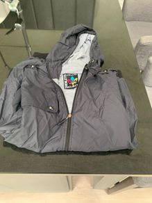 Black casual jacket with hood