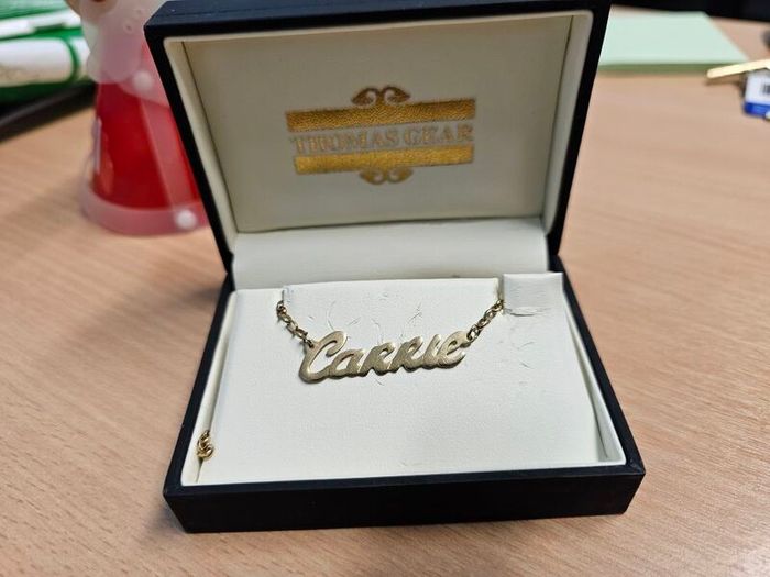 Gold name chain 9ct gold