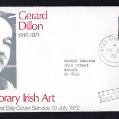 1972 Ireland Irish Art "Blake Late" Gerard Dillon 1916-1971 Commemorative Stamp The Irish Times Addressed First Day Cover (FDC)