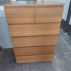 Chest of 6 drawers Malm oak veneer