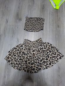 2 piece leopard print set