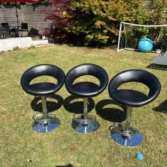 Black Leather Bar Stools