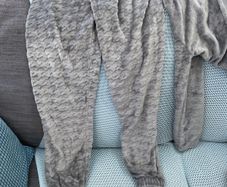 Women's grey fluffy pyjamas