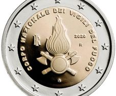 Italy 2 Euro Commemorative Coin 2020 - National Firefighters Corps. Uncirculated.