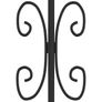 Fence Gate with Spear Top Black 103x100 cm Image 5