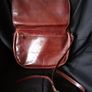 Large classic sturdy Vintage brown Leather hand Bag ADAX Image 8