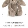 New Jellycat Set Of 3 Flufflet Oat Fawn & Wheat Bunnys Image 6