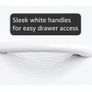 Chest of Drawers for Bedroom with 7 Drawers, Fabric Storage Drawer, Tall White Hallway Storage Unit Image 10