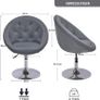 Armchair Variety of Colours Height-Adjustable Synthetic Leather Club Armchair Cocktails Image 7