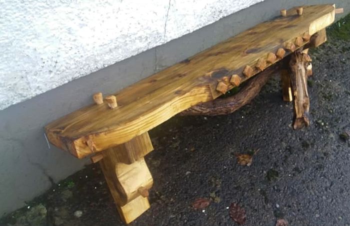 Rustic Driftwood Stove Mantel / Shelf