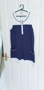 River Island Navy & White Dress - Size 14