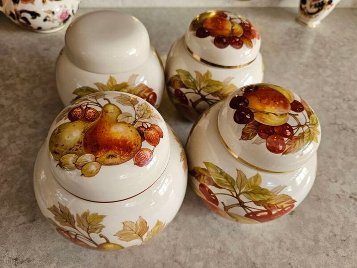 Set of stunning vintage lidded jars