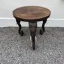 A Superb late 19th Century Indian Carved Hardwood Elephant Occasional / Side Table Image 5