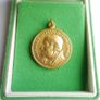 Vintage Gold Plated Pope John Paul II and Queen of Poland Our Lady Image 3