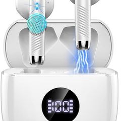 2023 Bluetooth 5.3 Headphones 13mm Drivers Wireless Headphones 40H Hifi Stereo Bluetooth Earbuds Built in ENC Mic, LED Display, USB-C, IP7 Waterproof Bluetooth MULTIPLE COLOURS AVAILABLE