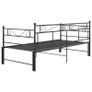 Pull-out Sofa Bed Frame Black Metal 90x200 cm Image 4
