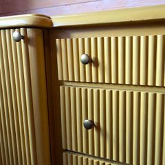 Restored antique yellow sideboard