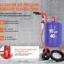 40L Sandblaster, Portable Abrasive Blaster with Pressure Gauge, Ceramic Nozzle, 2.5m Hose, Water Trap & 6" Wheels Image 2