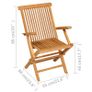 5 Piece Garden Dining Set Solid Teak Wood Image 10