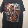 Vintage Wild T Shirt American Indian Eagle Horse Print Front And Back Size Medium Image 7
