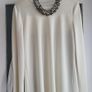 PHILOSOPHY ivory fringed sleeve silk mix blouse Sz 14 - Bnwot - Rrp 395 Image 3