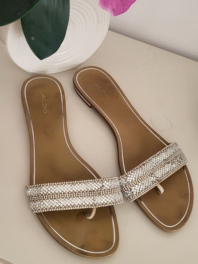 ALDO thong bling slider style flats Sz 42 (Fit 8UK) - Rrp 55 (New)
