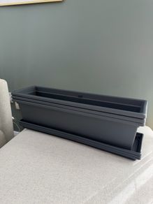 3x 60cm Balcony Planters with Trays - Brand New
