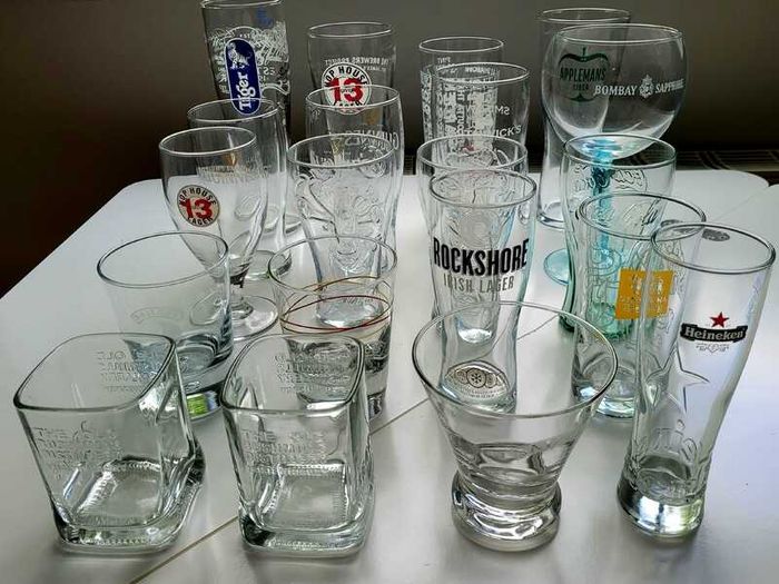 Branded Pub & Advertising Glasses Collection of 24
