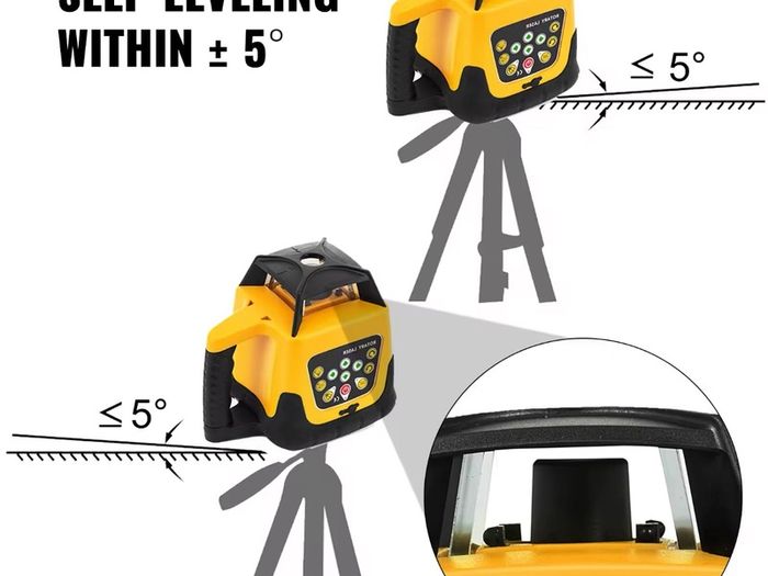 VEVOR 360 Rotary Laser Level Self-Leveling 500m Vertical Horizontal Scanning Professional Powerful Measurement Construction Tool