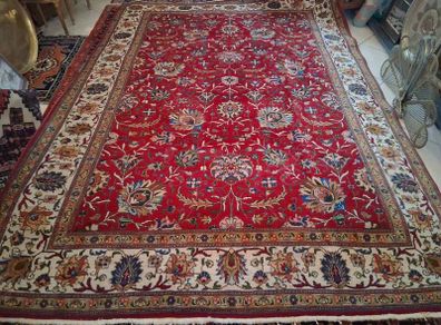 XXL Fine Persian Tabriz hand-knotted Rug 335x 250cm