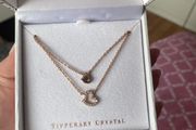 Tipperary crystal rose gold necklace
