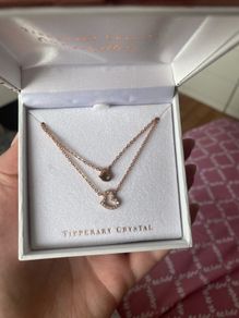 Tipperary crystal rose gold necklace