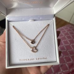 Tipperary crystal rose gold necklace