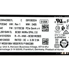 Sk Hynix 512GB M.2 NVMe Gen 4x4 Solid State Drive