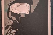 Halo- the master chief, vintage style metal sign .