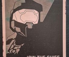 Halo- the master chief, vintage style metal sign .