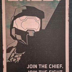 Halo- the master chief, vintage style metal sign .