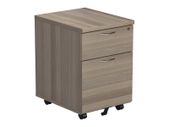New 2 Drawer Mobile Pedestal - Grey Oak