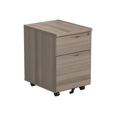 New 2 Drawer Mobile Pedestal - Grey Oak