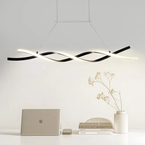 Modern Chandelier Light Fixtures, 24W, Dimmable LED Pendant Light with Remote Control Silicone Lampshade, Adjustable 3000K-6000K Color Temperature Brightness Ceiling Lamp for Kitchen Dining Room