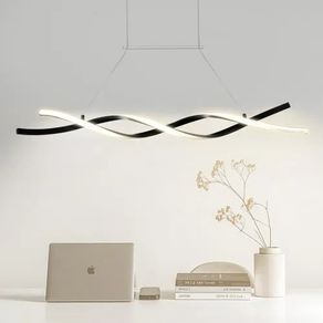 Modern Chandelier Light Fixtures, 24W, Dimmable LED Pendant Light with Remote Control Silicone Lampshade, Adjustable 3000K-6000K Color Temperature Brightness Ceiling Lamp for Kitchen Dining Room