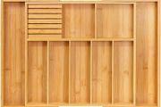 VaeFae Bamboo Extra Large Expandable Cutlery Drawer Organiser - Brand New