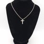 Vintage Sterling Silver Belcher Chain & Cross Pendant Image 9