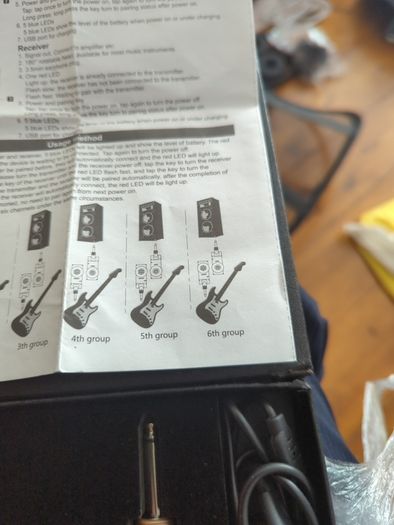 Guitar transmitter receiver set